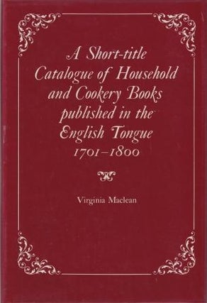 Item #0907325068-00 Short Title Catalogue of Household Books. Virginia Maclean