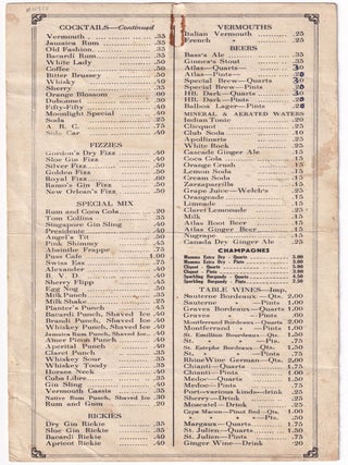Bilgray's Garden Wine List