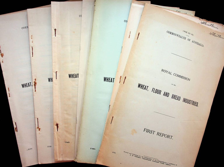 Item #9070 Wheat, Flour & Bread Industries Reports. Sir Herbert William Gepp.