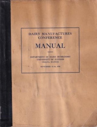 Item #9825 Dairy Manufactures Short Course 1936